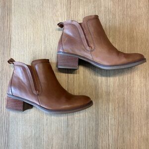 Kork-Ease Tan Leather Ankle Booties